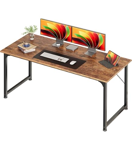 Amazon.com: PRAISUN 55 X 24 Inch Computer Desk with Deeper Desktop